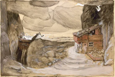 Scenografi for operaen Der Bergsee av Julius Bittner, 1910-1911.