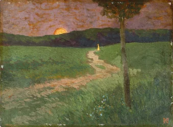 Sommerkveld (olje på lerret)