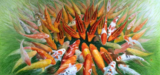 Confrontation, 2012 (Eastern Gouache på rispapir)