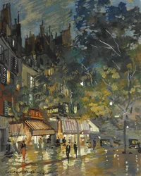 Kafé i Paris om natten, 1936