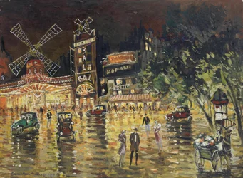 Le Moulin Rouge - Konstantin Aleksejevitsj Korovin (1861-1939). Privat samling