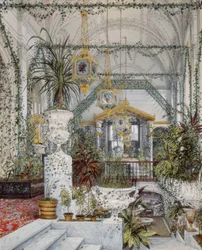 Interiør av Vinterpalasset. Vinterhagen til keiserinne Alexandra Fyodorovna, 1860-tallet