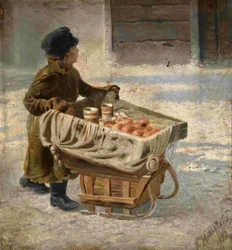 Gutt. Studie til fastelavnsfesten på Admiralitetplassen i St. Petersburg, ca. 1869