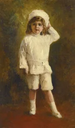 Portrett av tronfølgeren Tsarevich Alexei Nikolaevich 1904-1918