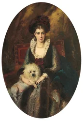 Portrett av kunstnerens kone, Maria Alekseevna Makovskaya