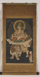 Manjushri (farge på silke, montert som en hengende rulle)