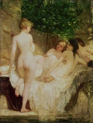 Etter badet, ca. 1880