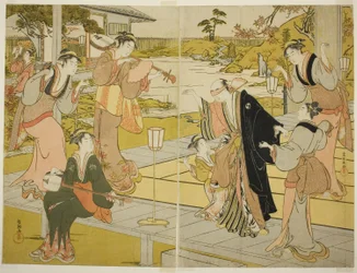 Oboshi Yuranosuke på Ichiriki Teahouse, fra scene VII i Storehouse of Loyal Retainers