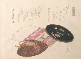 Tsuba sverdvakt og vesker, 1800-tallet.