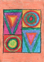 Fargerike geometriske figurer