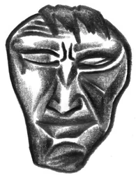 Mørk stammemaske