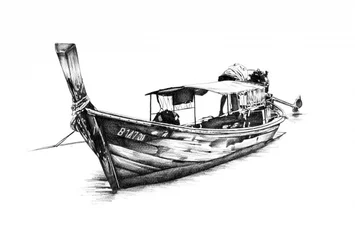 Thailandsk langhalet båt