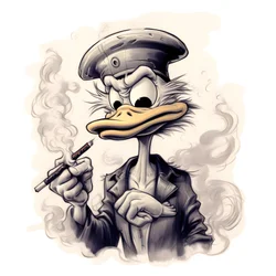 Scrooge McDuck, røyker en stor marihuana joint 1