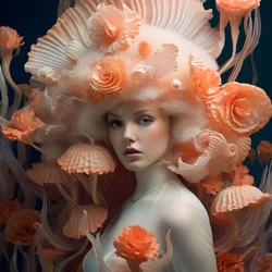 Et nært portrett av den vakre undervanns Actinia Sea Anemones Flower Goddess 3