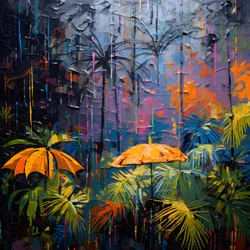 en regnfull fargerik jungel 2