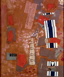 White carnival Collage av Kurt Schwitters (1887-1948) 1946 Privat samling