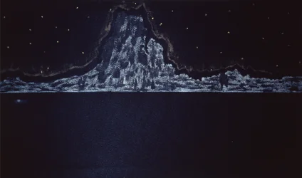 Midnattsutbrudd, 2004 (akvarell på papir)