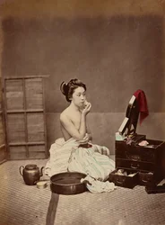 Japansk toalett, ca. 1880