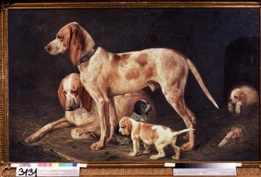 Dianas familie. Maleri av Alexander Kirillovich Gorbunov (1855-1912), olje på lerret