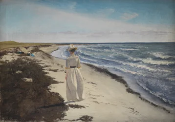 Dame ved Karrebæksminde Strand, Sjælland