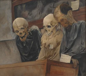 Tre hodeskaller fra Capuchin-klosteret i Palermo