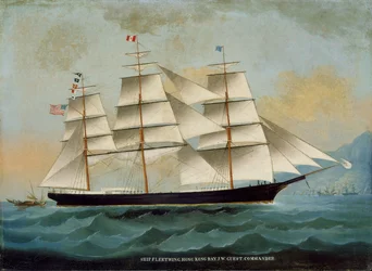 The Ship Fleetwing, Hong Kong Bay, J. W. Guest, kommandør