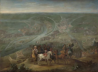 Franske kommandanter under beleiringen av Rheinberg, ca. 1675 (olje på lerret)
