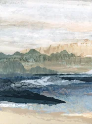 Dempet fjellrefleksjon