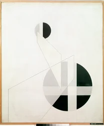 Komposisjon A XX Painting av Laszlo Moholy-Nagy