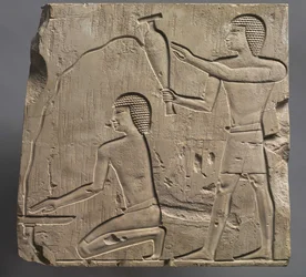 Prester som utfører begravelsesritualer, ca. 667-647 f.Kr