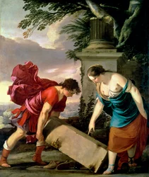 Thesevs og hans mor Aithra, ca. 1635-36