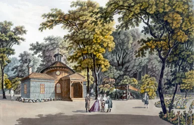 Eremitasjen i hagen til det keiserlige palasset i Laxenbourg, Østerrike, ca. 1790