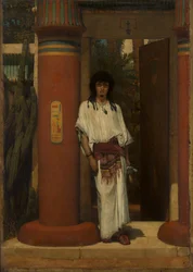 En egypter i en døråpning, 1865.
