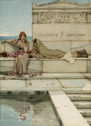 Xanthe og Phaon, 1883 (wc på papir)
