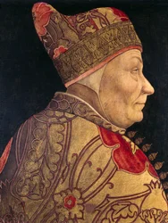 Portrett av Doge Francesco Foscari (1373-1457), maleri av Lazzaro Bastiani (1429-1512), olje på panel, 52x41 cm