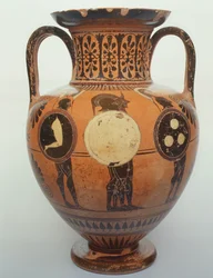 Svartfigur amfora, 515–490 f.Kr. (keramikk)