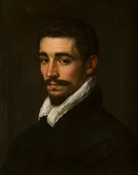 Portrett av en ukjent skjeggete mann, ca. 1577-1622 (olje på lerret)