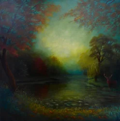 Sylvan Glade, 2024 (olje på lerret)