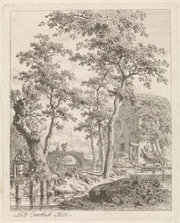 Gård på vannet Landskap med figurer (serietittel)