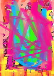 Levende geometrisk abstrakt kunst