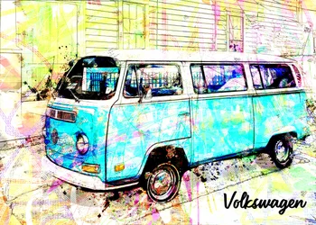 Fargerik retro-varebil
