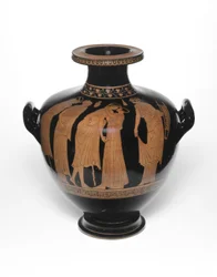 Hydria, eller vannkrukke, 460-450 f.Kr