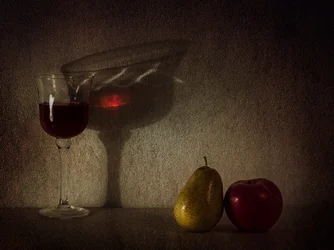 Stemningsfull vin og frukt