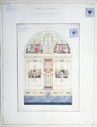 Veggmaleri for Eremitasjen, St. Petersburg, ca. 1840