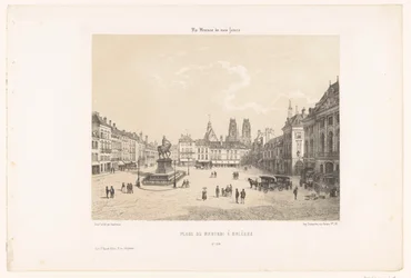 Utsikt over Place du Martroi i Orléans Place du Martroi à Orléans (tittel på objekt) Moderne Frankrike (serietittel) La France de nos jours (serietittel på objekt)
