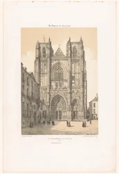 Utsikt over katedralen St. Peter og St. Paul i Nantes La cathédrale à Nantes (tittel på objekt) Contemporary France (serietittel) La France de nos jours (serietittel på objekt)