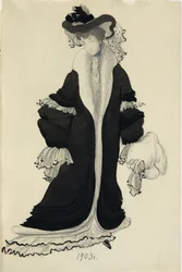 Costume design for Mrs. L. Bakst, 1903
