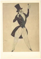 Kostymedesign for balletten Carnaval av R. Schumann, 1910