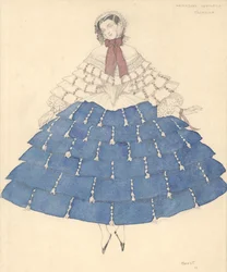 Kostymedesign for balletten Carnaval av R. Schumann, 1910.