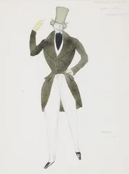 Kostymedesign for balletten Carnaval av R. Schumann, 1910